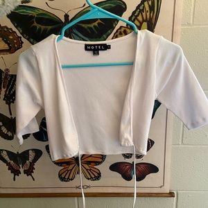 Motel Rocks White Tie Going Out Top - Never Worn!